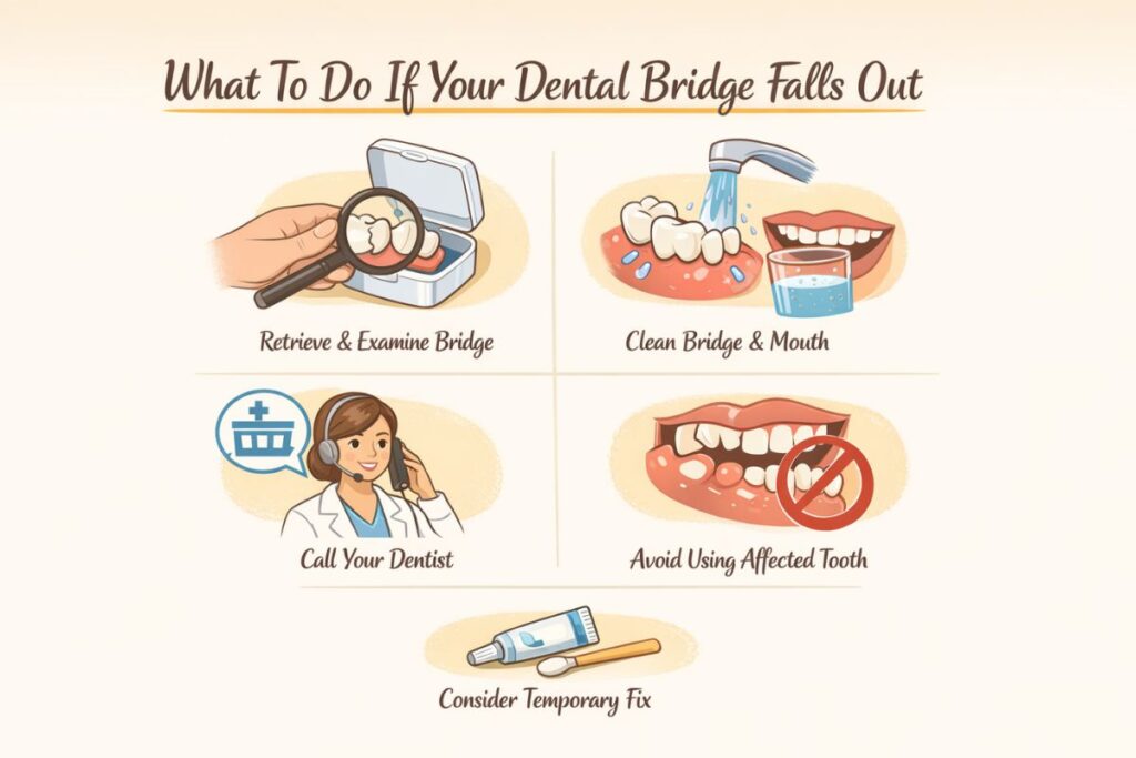 What To Do If Your Dental Bridge Falls Out
